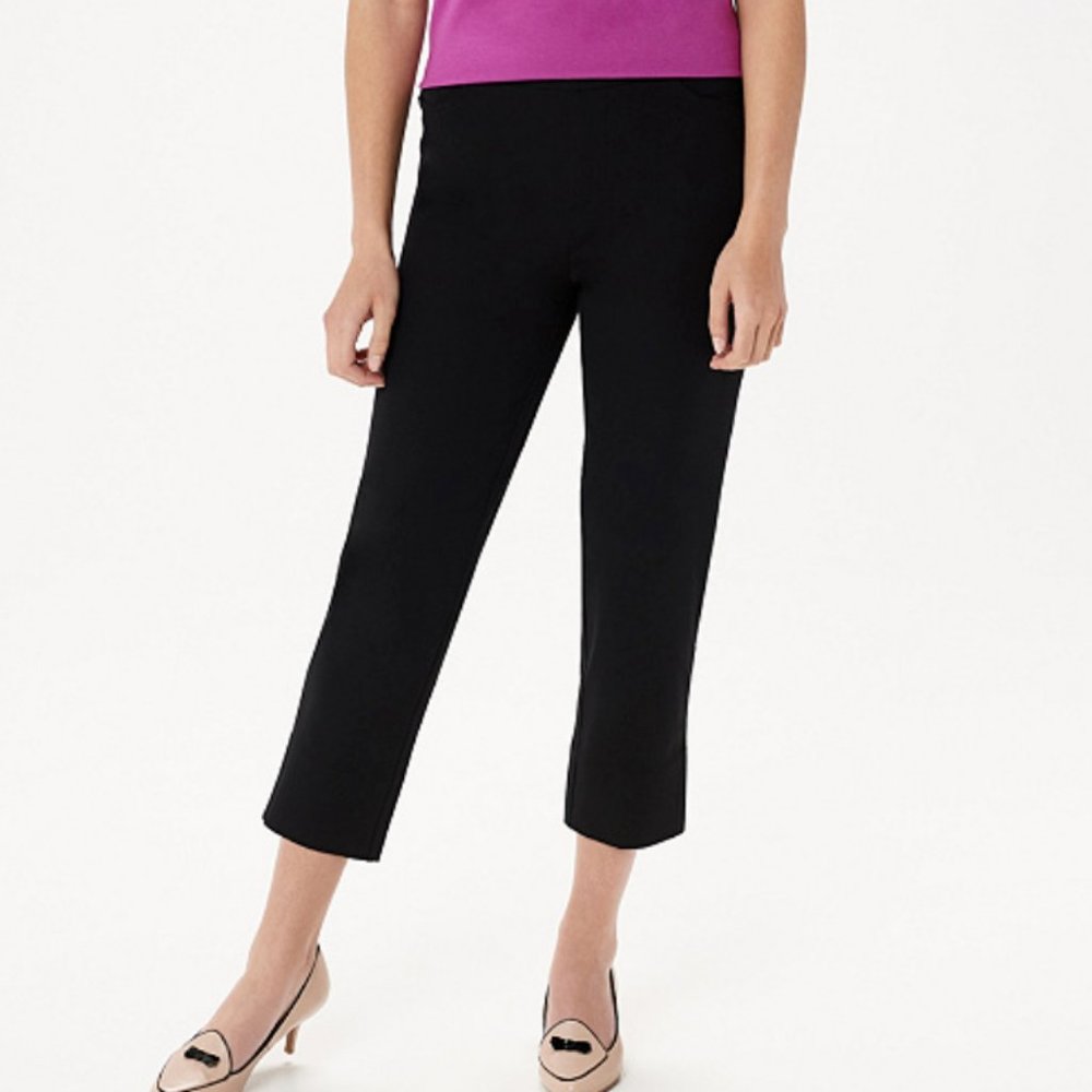NWT ISAAC MIZRAHI STRETCH PULL-ON CROP PANTS 24P